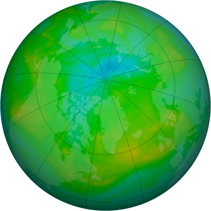 Arctic ozone map for 26 July 2015